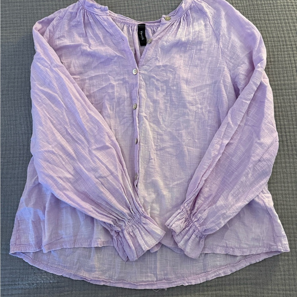 Chic Lavender Button-Down Women's Shirt